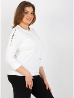 Dámská halenka plus size s 3/4 rukávy - ecru