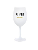 SUPER MÁMA - biely pohár na víno 350 ml