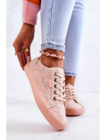 Openwork Sneakers BIG STAR JJ274059 Light pink