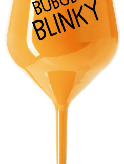 BUBUBUBLINKY - oranžová nerozbitná sklenice na víno 470 ml