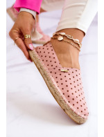 Dámské módní espadrilky Polka Dots Big Star - růžové