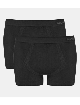 Pánské boxerky GO Smooth Short 2P - BLACK - černé 0004 - SLOGGI