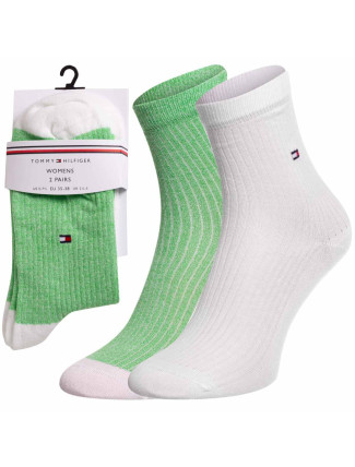 Ponožky Tommy Hilfiger 2Pack 701222646004 White/Green