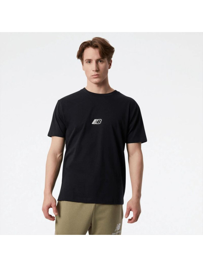 New Balance t-shirt Essentials Graphic Shor M MT23514BK pánské