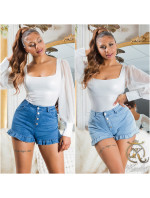 Sexy Demin Highwaist Shorts with Buttons