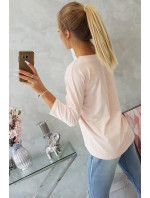 Halenka s kočičí grafikou 3D pudrovaný pinjk