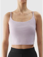 Dámský crop top na jógu z recyklovaných materiálů 4F - fialový