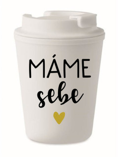 MÁME SEBE - bílý termohrnek 300 ml