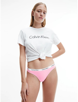 Dámské tanga D1617E -  V1U - Vínová - Calvin Klein