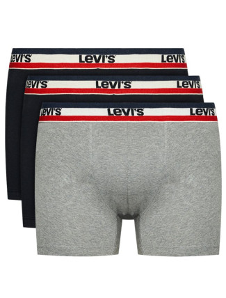 Pánské boxerky 3Pack 37149-0544 black/grey - Levi's