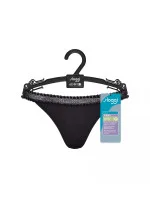 Dámská tanga GO Ribbed R Tanga C2P - BLACK - černé 0004 - SLOGGI