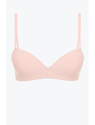 Dámská podprsenka Wireless Push-Up Bra Seductive Comfort 000QF6017E A4E broskvová - Calvin Klein