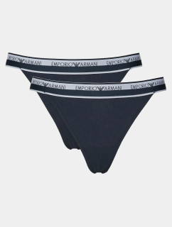 Dámská tanga 2Pack 164522 4R227 00135 tm. modrá - Emporio Armani