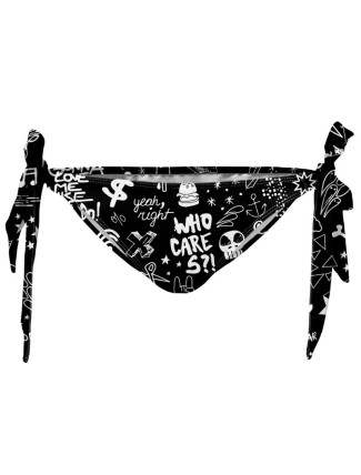 Aloha From Deer Doodle Bikini Bows Bottom WBBB AFD113 Black