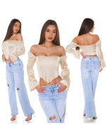 Sexy korzet Koucla Corset Top off-shoulder Satin Look