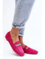 Dámské mokasíny s kamínky Fuchsia Ralrika