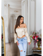 Sexy korzet Koucla Corset Top off-shoulder Satin Look