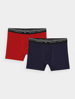 Pánské spodní prádlo boxerky 4F (2-pack) - tmavě modré/červené