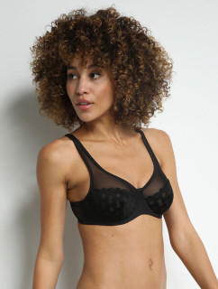 Dámská krajková podprsenka DIM GENEROUS BRODERIE UNDERWIRE BRA - DIM - černá