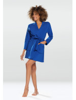 DKaren Housecoat Pola Dark Blue