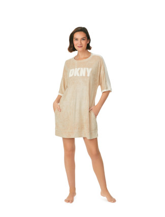 Dámská noční košile YI30013 221 sv. béžová - DKNY