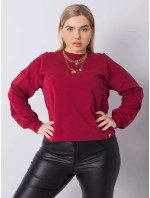 Obyčejná hnědá mikina plus size