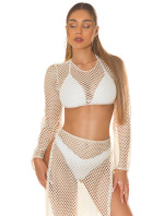 Sexy Koucla Net Crop Top / Cover-Up s dlouhým rukávem