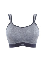 Sportovní podprsenka 7341B  Non Wired Bra charcoal marl šedá - Panache