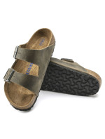 Dámské/pánské žabky Birkenstock Arizona Soft Footbed Oiled Leather Narrow Faded Khaki (1019377)