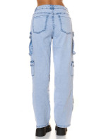 Sexy džíny Musthave Highwaist Cargo Jeans light denim