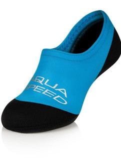 AQUA SPEED Ponožky na plavání Neo Blue/Black Pattern 01