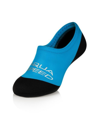 AQUA SPEED Ponožky na plavání Neo Blue/Black Pattern 01