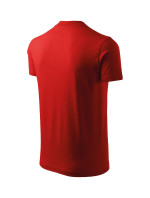 V-neck tričko unisex červená