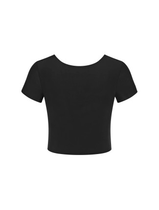 Dámský top ZERO Feel 2.0 Crop Top - BLACK - černý 0004 - SLOGGI