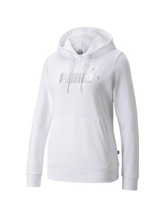 Dámská mikina Metallic Logo 849958 02 Bílá se stříbrnou - Puma