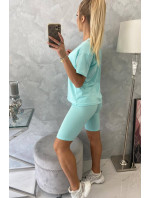 Set top+legíny mint