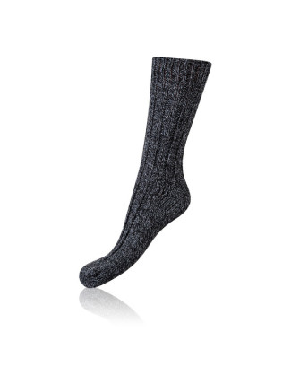 Zimní unisex ponožky NORWEGIAN STYLE SOCKS - BELLINDA -  černá