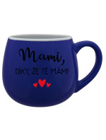 MAMI, DÍKY, ŽE TĚ MÁM! - modrý keramický hrníček 300 ml