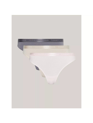 Dámská tanga 3 PACK  UW0UW04480 0R4 vícebarevné - Tommy Hilfiger