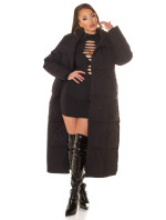 Sexy Fashionista Extra Long Winterjacke mit Gürtel