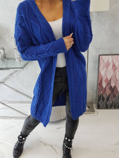 Svetr Cardigan s kostkovanou vazbou cornflower