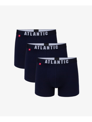 Pánské boxerky ATLANTIC 3Pack - tmavě modrá