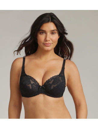 Dámská krajkovaná podprsenka s kosticí PLAYTEX FLOWER ELEGANCE UNDERWIRE BRA - PLAYTEX - černá