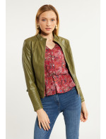 Bunda Monnari Biker Jacket With Stand-Up Collar Bottle Green