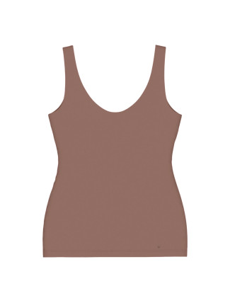 Dámské tílko Smart Natural Shirt - BROWN - hnědé 6901 - TRIUMPH