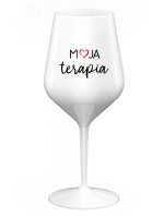 MOJA TERAPIA - biely nerozbitný pohár na víno 470 ml