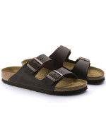 Dámské/pánské hnědé žabky Birkenstock Arizona Nubuk Habana narrow (52533)