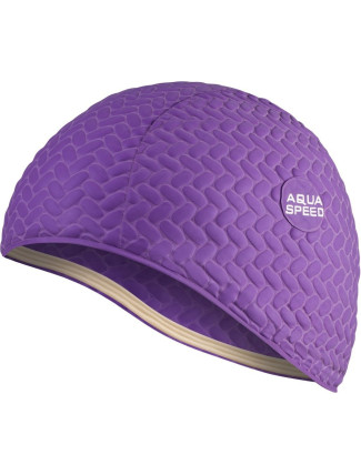 AQUA SPEED Plavecká čepice pro dlouhé vlasy Bombastic Tic-Tac Violet