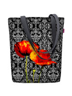 Bertoni Plátěná taška Sunny Poppies Black