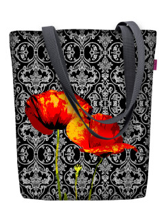 Bertoni Plátěná taška Sunny Poppies Black